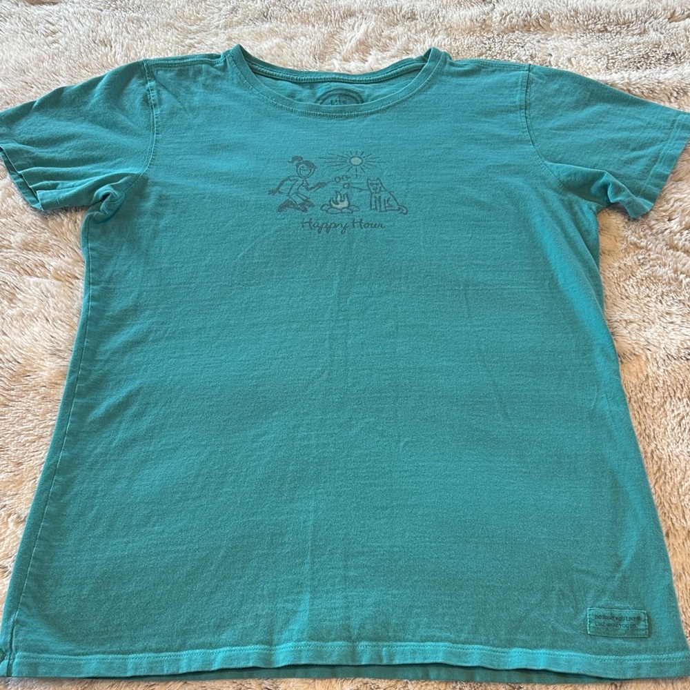 Life Is Good Women's Teal Short Sleeve Tee